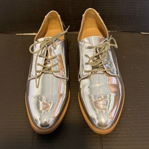 Silver laced loafers